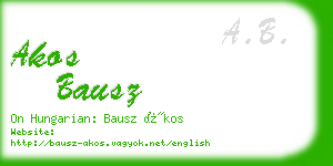 akos bausz business card